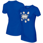 Los Angeles Dodgers Tiny Turnip Women's Baseball Pow T-Shirt - Royal T-shirts