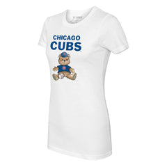 Chicago Cubs Tiny Turnip Women's Teddy Boy T-Shirt - White T-shirts