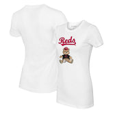 Cincinnati Reds Tiny Turnip Women's Teddy Boy T-Shirt - White T-shirts