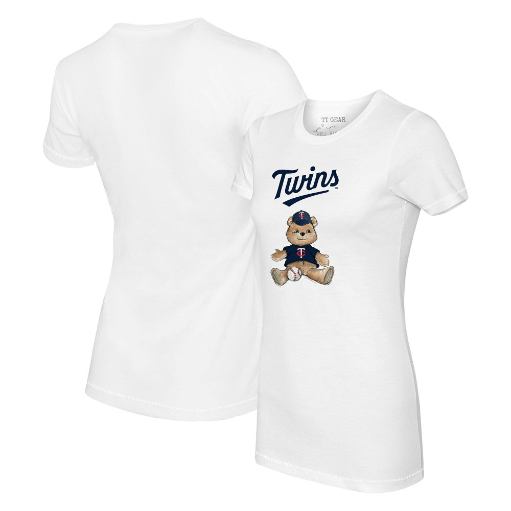 Minnesota Twins Tiny Turnip Women's Teddy Boy T-Shirt - White T-shirts