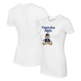 Tampa Bay Rays Tiny Turnip Women's Teddy Boy T-Shirt - White T-shirts