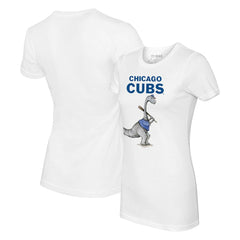 Chicago Cubs Tiny Turnip Women's Bronto T-Shirt - White T-shirts