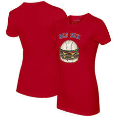 Boston Red Sox Tiny Turnip Women's Burger T-Shirt - Red T-shirts