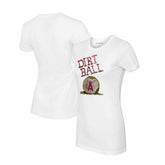 Los Angeles Angels Tiny Turnip Women's Dirt Ball T-Shirt - White T-shirts