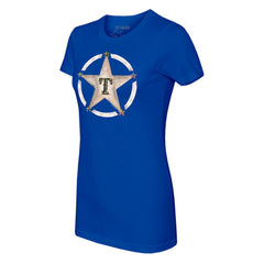 Texas Rangers Tiny Turnip Women's Military Star T-Shirt - Royal T-shirts
