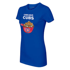 Chicago Cubs Tiny Turnip Women's Nacho Helmet T-Shirt - Royal T-shirts