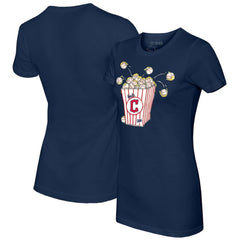 Cleveland Guardians Tiny Turnip Women's Popcorn T-Shirt - Navy T-shirts