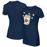 Houston Astros Tiny Turnip Women's Popcorn T-Shirt - Navy T-shirts
