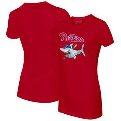Philadelphia Phillies Tiny Turnip Women's Shark T-Shirt - Red T-shirts