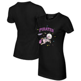 Pittsburgh Pirates Tiny Turnip Women's Space Unicorn T-Shirt - Black T-shirts