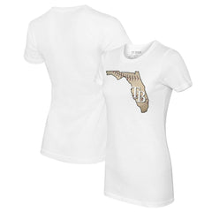Tampa Bay Rays Tiny Turnip Women's State Outline T-Shirt - White T-shirts