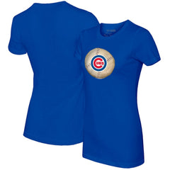 Chicago Cubs Tiny Turnip Women's Stitched Baseball T-Shirt - Royal T-shirts