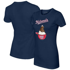 Washington Nationals Tiny Turnip Women's Sundae Helmet T-Shirt - Navy T-shirts