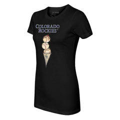 Colorado Rockies Tiny Turnip Women's Triple Scoop T-Shirt - Black T-shirts