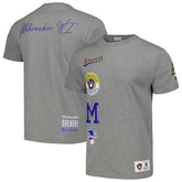 Milwaukee Brewers Mitchell & Ness Cooperstown Collection City Collection T-Shirt - Heather Gray T-shirts