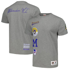 Milwaukee Brewers Mitchell & Ness Cooperstown Collection City Collection T-Shirt - Heather Gray T-shirts