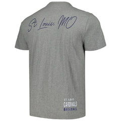 St. Louis Cardinals Mitchell & Ness Cooperstown Collection City Collection T-Shirt - Heather Gray T-shirts
