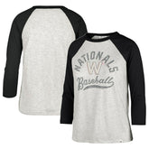Washington Nationals '47 Women's City Connect Retro Daze Ava Raglan 3/4-Sleeve T-Shirt - Gray T-shirts