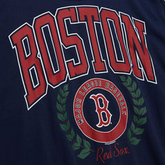 Boston Red Sox Mitchell & Ness Women's Logo Lt 2.0 Pullover Sweatshirt - Navy Pullover