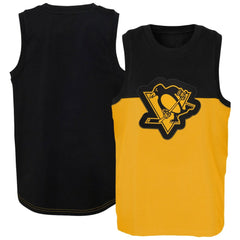 NHL Pittsburgh Penguins Youth Revitalize Tank Top - Gold/Black