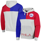 Philadelphia 76ers Tie-Breaker Pullover Hoodie Heather Gray