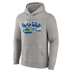 Los Angeles Dodgers Heater State of Mind Pullover Hoodie - Gray Hoodies