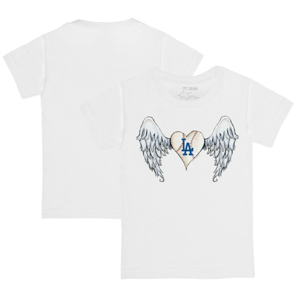 Los Angeles Dodgers Tiny Turnip Youth Angel Wings T-Shirt - White T-shirts
