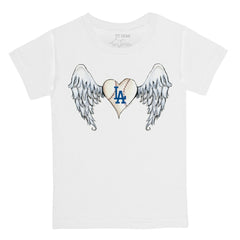 Los Angeles Dodgers Tiny Turnip Youth Angel Wings T-Shirt - White T-shirts