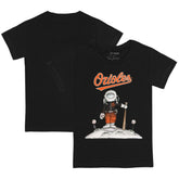 Baltimore Orioles Tiny Turnip Youth Astronaut T-Shirt - Black T-shirts