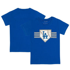 Los Angeles Dodgers Tiny Turnip Youth Base Stripe T-Shirt - Royal T-shirts