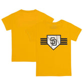 San Diego Padres Tiny Turnip Youth Base Stripe T-Shirt - Gold T-shirts