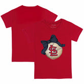 St. Louis Cardinals Tiny Turnip Youth Baseball Bow T-Shirt - Red T-shirts