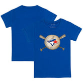Toronto Blue Jays Tiny Turnip Youth Baseball Cross Bats T-Shirt - Royal T-shirts