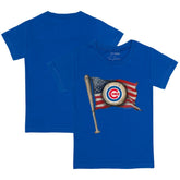 Chicago Cubs Tiny Turnip Youth Baseball Flag T-Shirt - Royal T-shirts