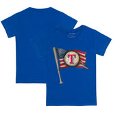 Texas Rangers Tiny Turnip Youth Baseball Flag T-Shirt - Royal T-shirts