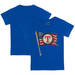Texas Rangers Tiny Turnip Youth Baseball Flag T-Shirt - Royal T-shirts