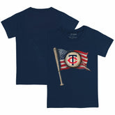 Minnesota Twins Tiny Turnip Youth Baseball Flag T-Shirt - Navy T-shirts