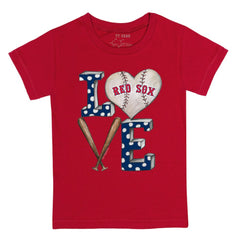 Boston Red Sox Tiny Turnip Youth Baseball Love T-Shirt - Red T-shirts