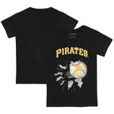 Pittsburgh Pirates Tiny Turnip Youth Baseball Tear T-Shirt - Black T-shirts