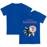Texas Rangers Tiny Turnip Youth Baseball Tear T-Shirt - Royal T-shirts