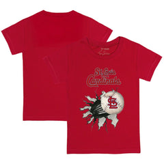 St. Louis Cardinals Tiny Turnip Youth Baseball Tear T-Shirt - Red T-shirts