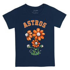 Houston Astros Tiny Turnip Youth Blooming Baseballs T-Shirt - Navy T-shirts