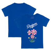 Los Angeles Dodgers Tiny Turnip Youth Blooming Baseballs T-Shirt - Royal T-shirts