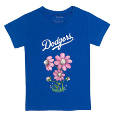 Los Angeles Dodgers Tiny Turnip Youth Blooming Baseballs T-Shirt - Royal T-shirts