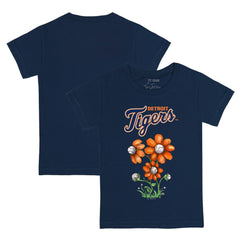 Detroit Tigers Tiny Turnip Youth Blooming Baseballs T-Shirt - Navy T-shirts
