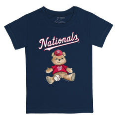 Washington Nationals Tiny Turnip Youth Teddy Boy T-Shirt - Navy T-shirts