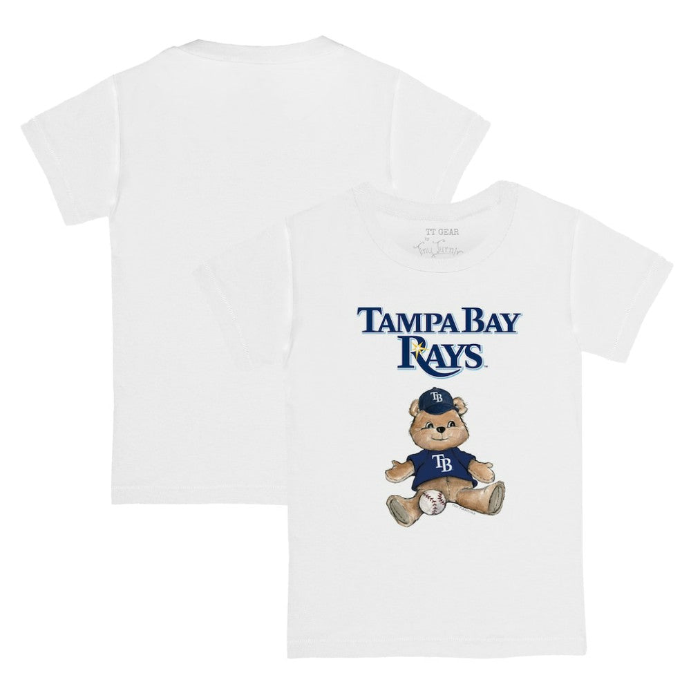 Tampa Bay Rays Tiny Turnip Youth Teddy Boy T-Shirt - White T-shirts