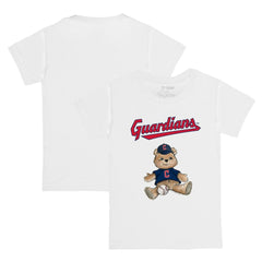 Cleveland Guardians Tiny Turnip Youth Teddy Boy T-Shirt - White T-shirts