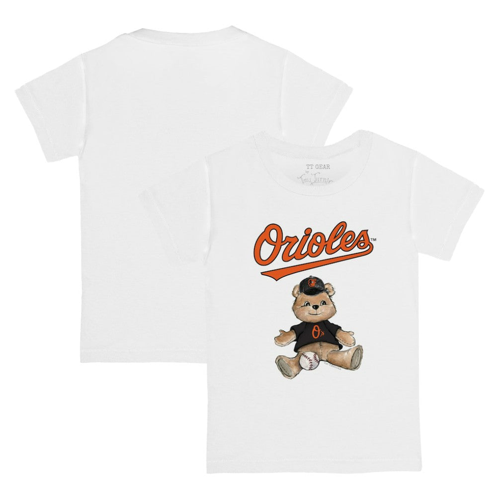 Baltimore Orioles Tiny Turnip Youth Teddy Boy T-Shirt - White T-shirts