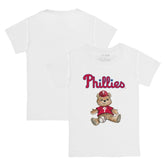 Philadelphia Phillies Tiny Turnip Youth Teddy Boy T-Shirt - White T-shirts